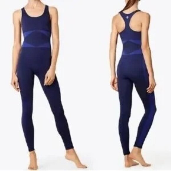 Tory Burch Sport Blue Seamless Unitard Jumpsuit - Picture 1 of 8